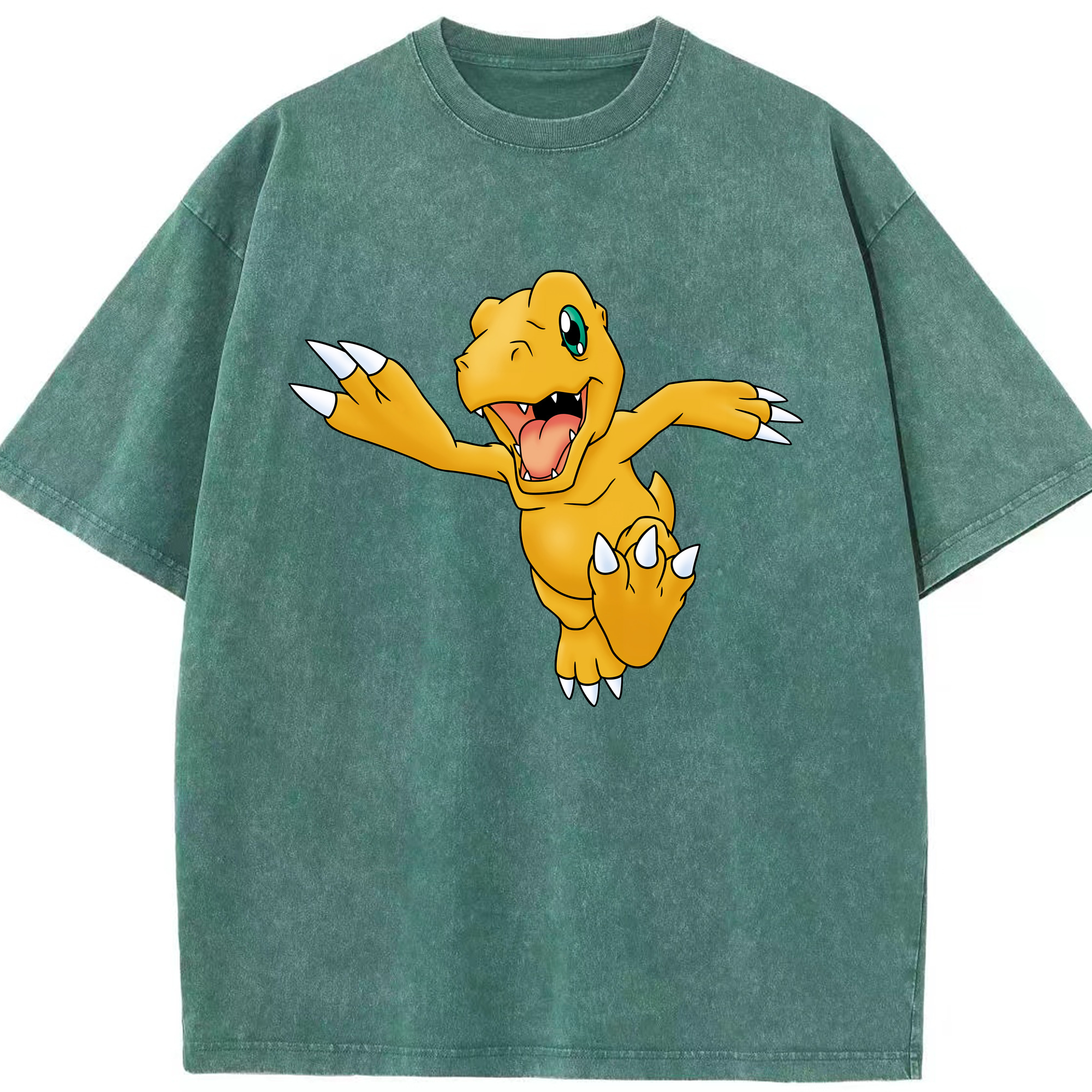 （画像用） Digimon デジタルモンスター/デジモン 綿100% ヴィンテージ風 半袖Tシャツ（フロントプリント）